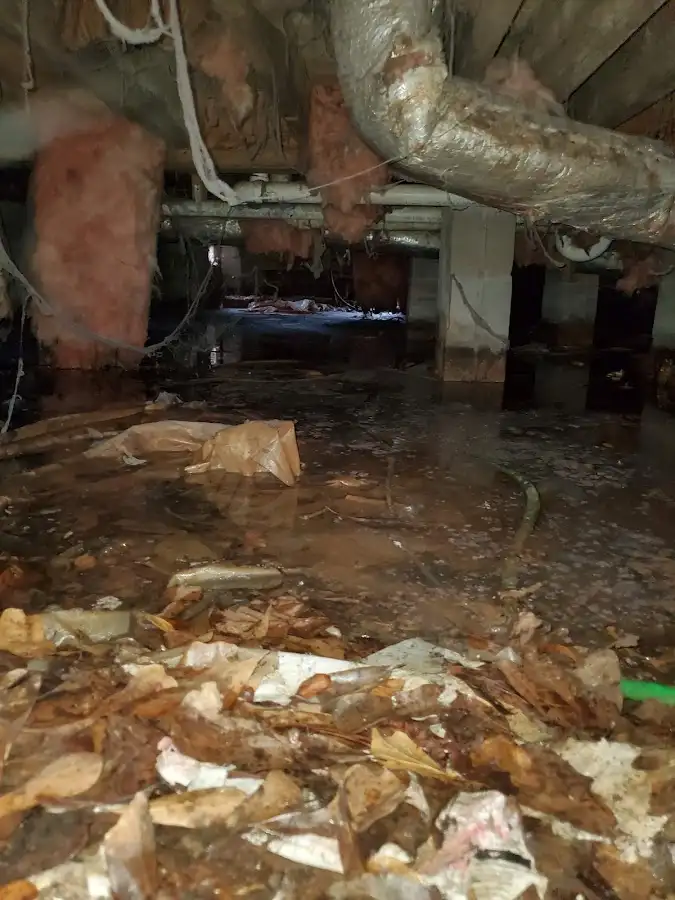 Crawl space flood assessment for Commercial Water Damage Restoration in Sand Springs